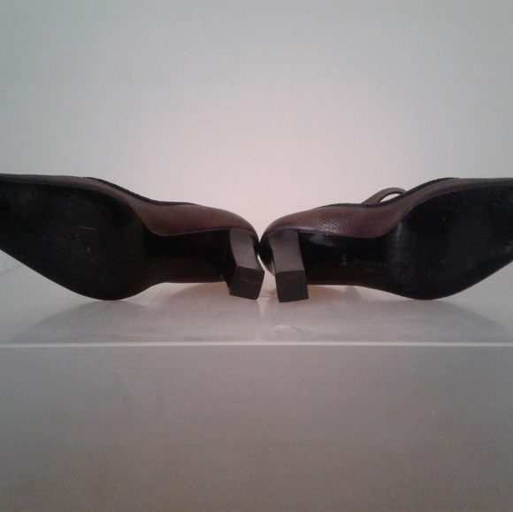 GIVENCHY brown leather 3" heels. Size 37.5. - Picture 3 of 5